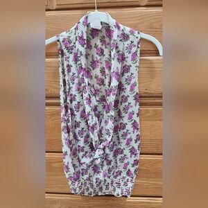 Floral Sleeveless Women's Top